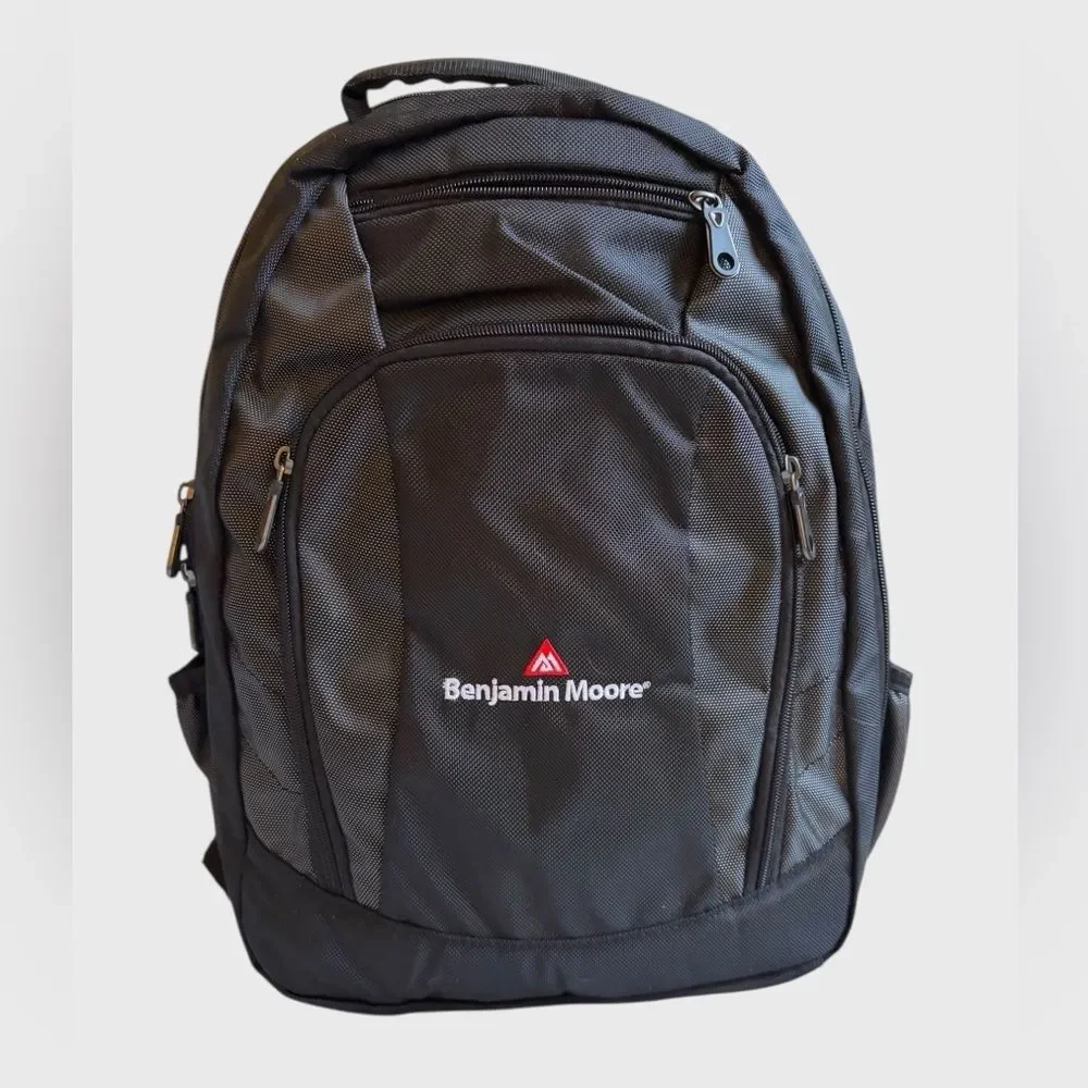 NEW Benjamin Moore Port Authority Black Laptop Backpack Work Travel Compartments